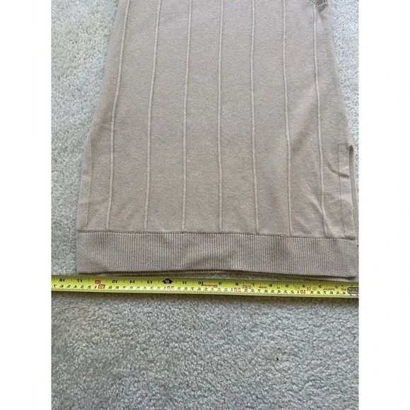 $275 NEW THEORY Meenaly Cashmere Sleeveless Off Ivory Sweater Top Blouse SIZE S - Picture 9 of 9